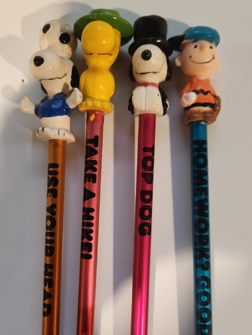 Peanuts Character Topper Pencils – Assorted Colors (Set of 4)